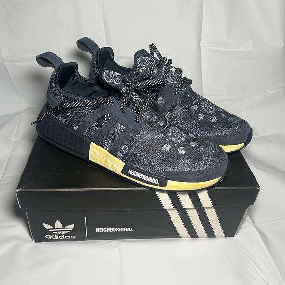 NWOB adidas NMD R1 Paisley x Neighborhood Paisley Navy GY4158 Men\'s Size 10 main image 9